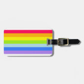 明るい虹の雲の荷物タグに名前 ラゲッジタグ (正面横)