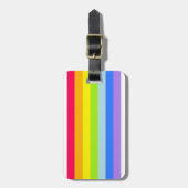 明るい虹の雲の荷物タグに名前 ラゲッジタグ (正面縦)