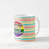 明るい虹は縞で飾ります; 陽気な兄弟 コーヒーマグカップ (正面右)