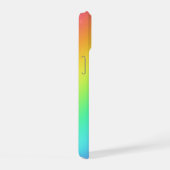 明るい虹グラデーション iPhone 15ケース (右側面)