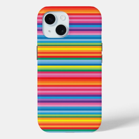 明るい虹ストライプの像 Case-Mate iPhoneケース (裏面)