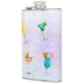 明るい虹色のカクテルパーティーの楽しい飲み物 フラスク (左)