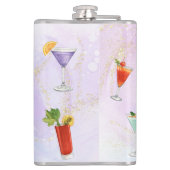 明るい虹色のカクテルパーティーの楽しい飲み物 フラスク (裏面)
