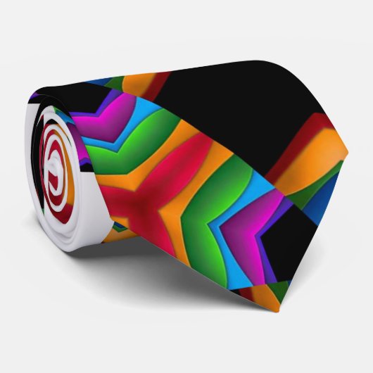 明るい虹色のタイ ネクタイ (ロール)