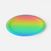 明るい虹「ステンドグラス」デザイン ペーパープレート (アングル)