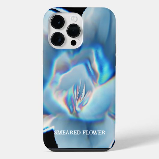 明るい蛍光ぼかしフラワー iPhoneケース (裏面)