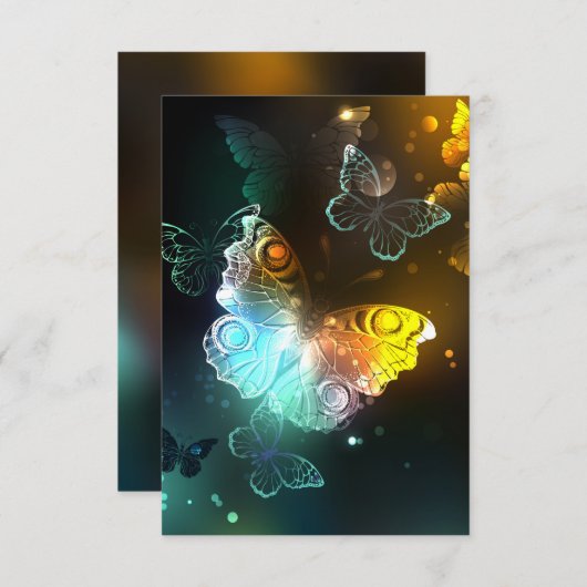 明るい蝶と夜の蝶 エンクロージャーカード (正面/裏面)