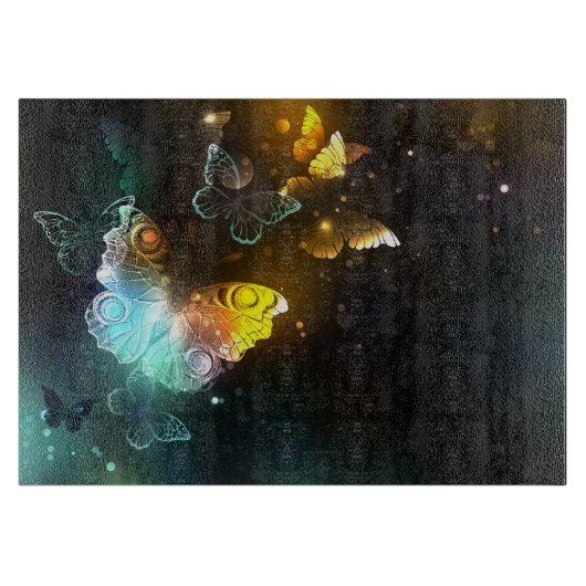 明るい蝶と夜の蝶 カッティングボード (正面)
