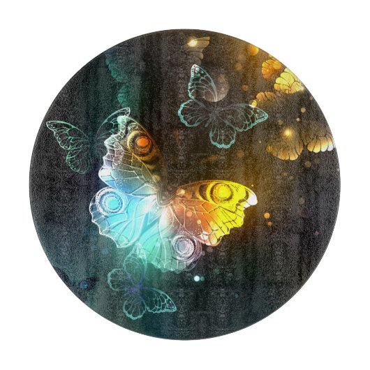 明るい蝶と夜の蝶 カッティングボード (正面)