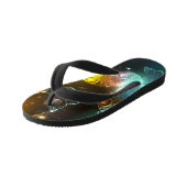 明るい蝶と夜の蝶 キッズビーチサンダル (アングル)