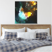 明るい蝶と夜の蝶 キャンバスプリント (インサイチュ (寝室))