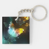 明るい蝶と夜の蝶 キーホルダー (裏面)