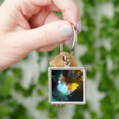 明るい蝶と夜の蝶 キーホルダー (手)