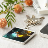 明るい蝶と夜の蝶 キーホルダー (側面)