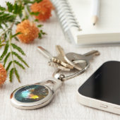 明るい蝶と夜の蝶 キーホルダー (側面)