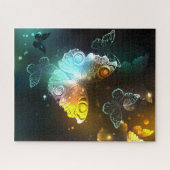 明るい蝶と夜の蝶 ジグソーパズル (横)