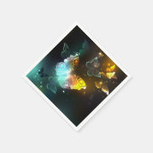 明るい蝶と夜の蝶 スタンダードカクテルナプキン (角)