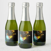 明るい蝶と夜の蝶 スパークリングワインラベル (ボトル)