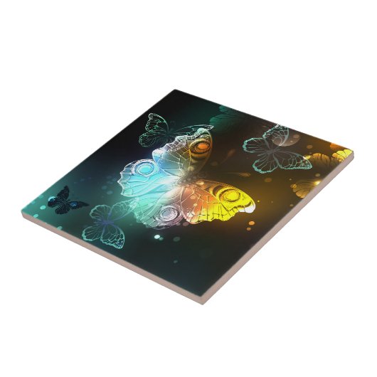 明るい蝶と夜の蝶 タイル (側面)