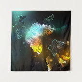 明るい蝶と夜の蝶 タペストリー (正面(横))