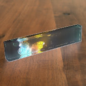 明るい蝶と夜の蝶 デスクネームプレート (側面)