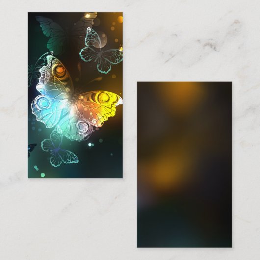 明るい蝶と夜の蝶 ノートカード (正面/裏面)