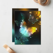 明るい蝶と夜の蝶 ノートカード (正面/裏面インサイチュ)