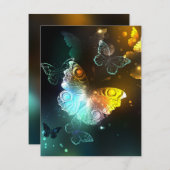 明るい蝶と夜の蝶 ノートカード (正面/裏面)