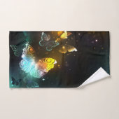 明るい蝶と夜の蝶 バスタオルセット (ハンドタオル)