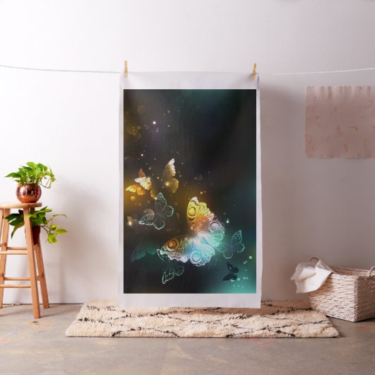 明るい蝶と夜の蝶 ファブリック (インサイチュ)