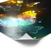 明るい蝶と夜の蝶 フォトプリント            (角)