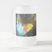 明るい蝶と夜の蝶 フロストグラスビールジョッキ (正面左)