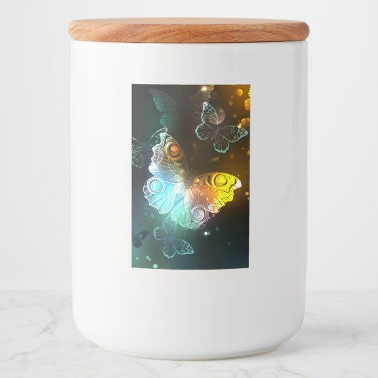 明るい蝶と夜の蝶 フードラベル (正面)