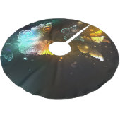 明るい蝶と夜の蝶 ブラッシュドポリエステルツリースカート (アングル)