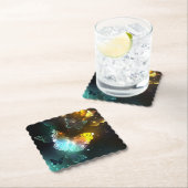 明るい蝶と夜の蝶 ペーパーコースター (インサイチュ)