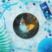 明るい蝶と夜の蝶 ペーパープレート (パーティー)