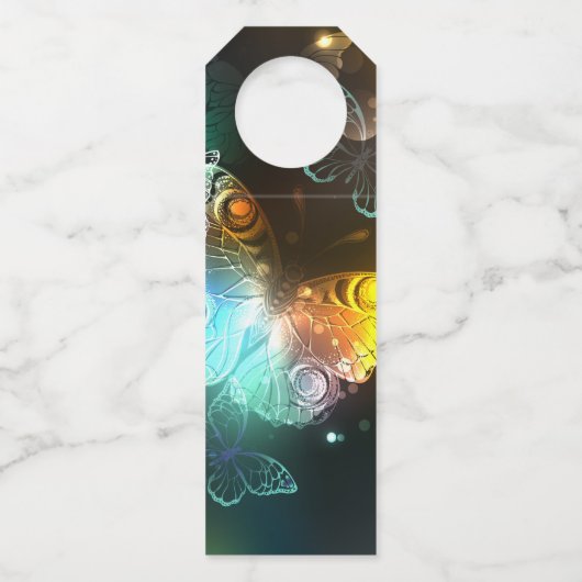 明るい蝶と夜の蝶 ボトルネックタグ (正面)