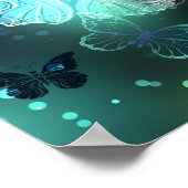 明るい蝶と夜の蝶 ポスター (角)