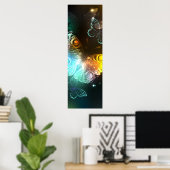 明るい蝶と夜の蝶 ポスター (ホームオフィス)