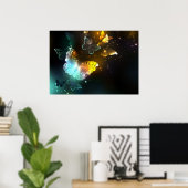 明るい蝶と夜の蝶 ポスター (ホームオフィス)