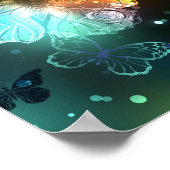 明るい蝶と夜の蝶 ポスター (角)