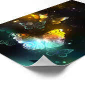 明るい蝶と夜の蝶 ポスター (角)