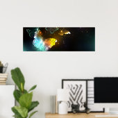 明るい蝶と夜の蝶 ポスター (ホームオフィス)