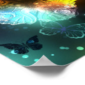 明るい蝶と夜の蝶 ポスター (角)