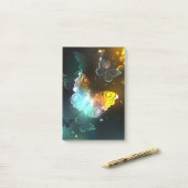 明るい蝶と夜の蝶 ポストイット (デスク上)