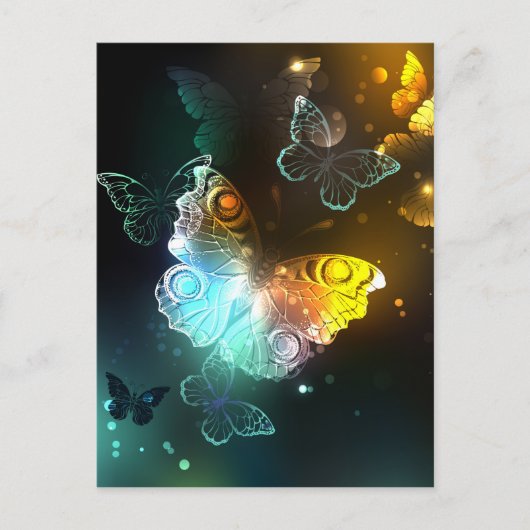 明るい蝶と夜の蝶 ポストカード (正面)