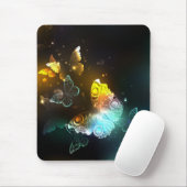 明るい蝶と夜の蝶 マウスパッド (マウス)