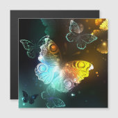 明るい蝶と夜の蝶 マグネット招待状 (正面/裏面)