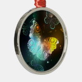 明るい蝶と夜の蝶 メタルオーナメント (右)