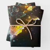 明るい蝶と夜の蝶 ラッピングペーパーシート (インサイチュ)